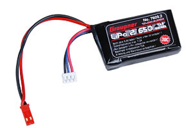 GRAUPNER Lipo AKKU V-MAX 45C 1/300 3.7 VOLT 2P HEIM 3D